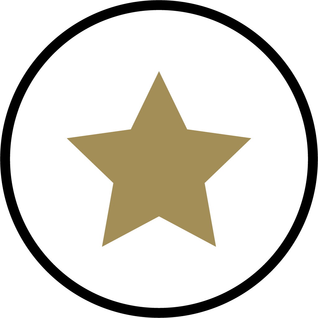 Star with circle border